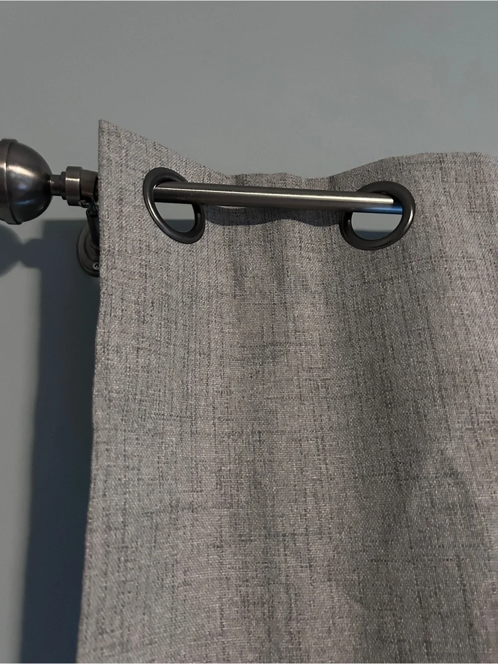 2 panel - Gray Textured Blackout Curtains